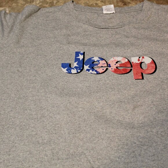 Jeep Shirt 2XL Gray SunFrog American Flag Patriotic Graphic Tee Tattoos USA - Picture 12 of 13